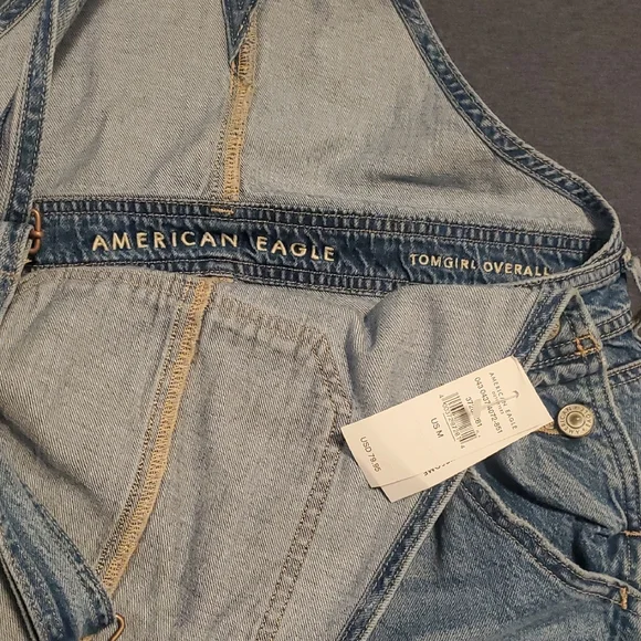 American Eagle Outfitters- Tomgirl Overall (Blue Denim Overalls) - Picture 3 of 5